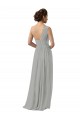 Soft Chiffon Long One Shoulder Silver A-Line Bridesmaid Dress Sudbury