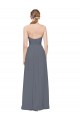 Soft Chiffon Long Sweetheart Slate Grey A-Line Bridesmaid Dress Sudbury