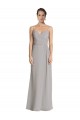 Soft Chiffon Long Spaghetti Straps Sheath Bridesmaid Dress Sudbury