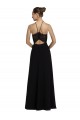 Soft Chiffon & Lace Open Back Long Halter Neck A-Line Bridesmaid Gown Sudbury