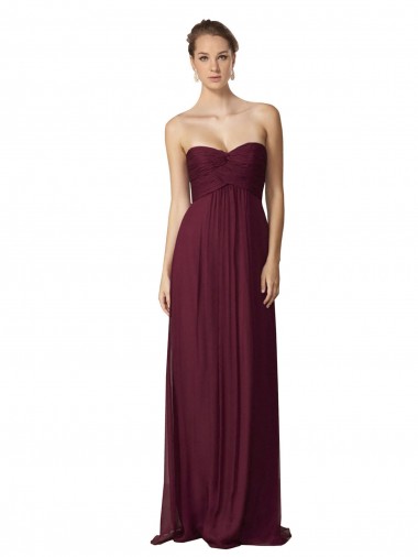 Soft Chiffon Long Sweetheart A-Line Bridesmaid Dress / Formal Dress Sudbury