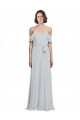 Soft Chiffon Long Off the Shoulder Frost A-Line Formal Dress / Bridesmaid Dress Sudbury