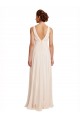Chiffon V-Back Long Bateau Neck A-Line Bridesmaid Dress / Evening Dress Sudbury