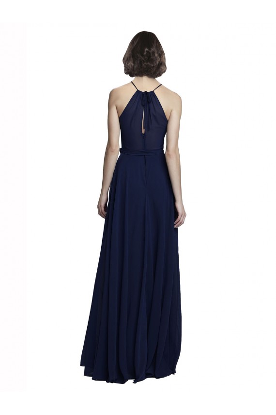 Chiffon Long Halter Neck A-Line Evening Gowns / Bridesmaid Dresses Sudbury