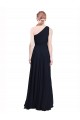Chiffon Long One Shoulder Dark Navy A-Line Bridesmaid Dress / Evening Dress Sudbury