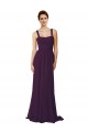 Soft Chiffon Sweep Train Spaghetti Straps A-Line Bridesmaid Dress Sudbury