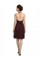 Soft Chiffon Knee Length Spaghetti Straps A-Line Bridesmaid Dress Sudbury