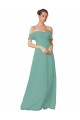 Soft Chiffon Long Off the Shoulder Seaside A-Line Bridesmaid Dress Sudbury
