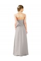Soft Chiffon Long Sweetheart Oyster Silver A-Line Bridesmaid Dress Sudbury