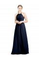 Soft Chiffon Open Back Long Halter Neck A-Line Evening Gowns / Bridesmaid Dress Sudbury