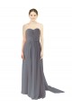 Luxe Chiffon Open Back Long Sweetheart A-Line Bridesmaid Dress / Evening Dress Sudbury