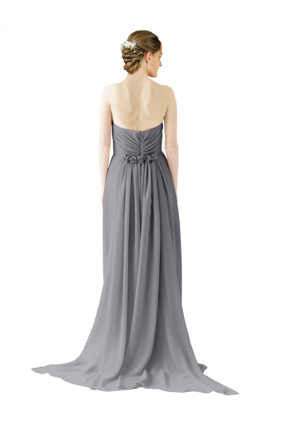 Luxe Chiffon Open Back Long Sweetheart A-Line Bridesmaid Dress / Evening Dress Sudbury