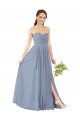 Soft Chiffon Open Back Long Sweetheart A-Line Evening Gowns / Bridesmaid Dress Sudbury