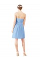Soft Chiffon Open Back Knee Length Sweetheart Periwinkle A-Line Bridesmaid Dress Sudbury