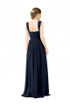 Soft Chiffon Open Back Long Square Neck A-Line Bridesmaid Dress Sudbury