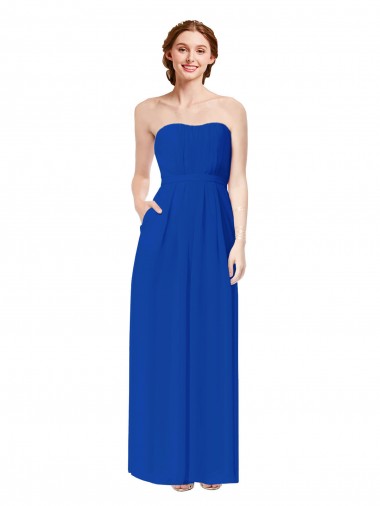 Soft Chiffon Open Back Long Sweetheart Sheath Bridesmaid Dress Sudbury