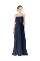 Chiffon Open Back Long Spaghetti straps A-Line Bridesmaid Dress / Evening Gowns Sudbury
