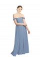 Soft Chiffon Open Back Long Off the Shoulder A-Line Formal Dress / Bridesmaid Dress Sudbury