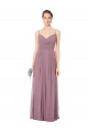 Soft Chiffon Open Back Long Spaghetti Straps A-Line Bridesmaid Gowns Sudbury