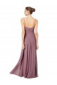Soft Chiffon Open Back Long Spaghetti Straps A-Line Bridesmaid Gowns Sudbury