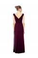 Soft Chiffon Open Back Long Off the Shoulder A-Line Bridesmaid Dresses Sudbury