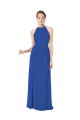 Chiffon Keyhole Back Long Halter Neck A-Line Bridesmaid Dress / Evening Dress Sudbury