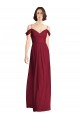 Soft Chiffon Long Off the Shoulder A-Line Bridesmaid Dresses Sudbury