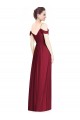 Soft Chiffon Long Off the Shoulder A-Line Bridesmaid Dresses Sudbury
