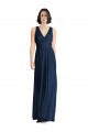 Chiffon Long Floor Length V-Neck A-Line Bridesmaid Dress Sudbury