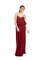 Chiffon Criss Cross Open Back Long Spaghetti Straps A-Line Bridesmaid Dress Sudbury