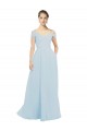 Soft Chiffon Long Off the Shoulder Sea Glass A-Line Evening Dress / Bridesmaid Dress Sudbury