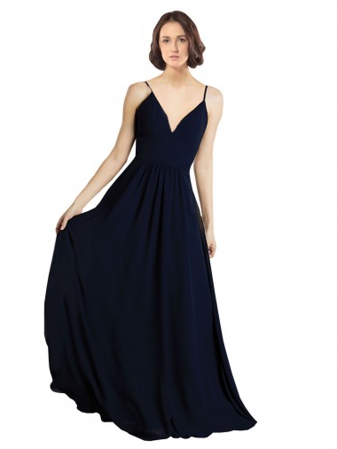 Chiffon Long V-Neck A-Line Bridesmaid Dress & Gowns Sudbury