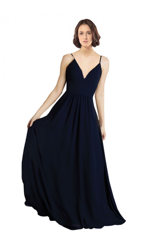 Chiffon Long V-Neck A-Line Bridesmaid Dress & Gowns Sudbury