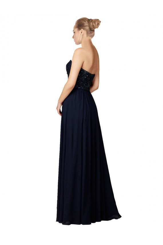Soft Chiffon Long Sweetheart Sheath Bridesmaid Dress / Formal Dress Sudbury