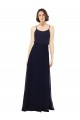 Soft Chiffon Long Scoop Neck Sheath Bridal Party Dress Sudbury