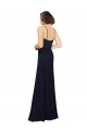 Soft Chiffon Long Scoop Neck Sheath Bridal Party Dress Sudbury