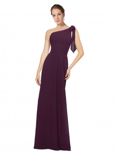Soft Chiffon Long One Shoulder A-Line Bridesmaid Dresses Sudbury
