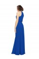 Soft Chiffon Long Jewel Neck A-Line Bridal Party Dress Sudbury