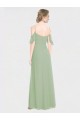 Soft Chiffon Low Back Long Off the Shoulder A-Line Formal Dress / Bridesmaid Dress Sudbury