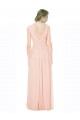 Chiffon V-Back Long V-Neck A-Line Wedding Party Dress Sudbury