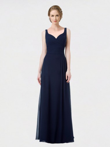 Lxue Chiffon Low Back Long Sweetheart A-Line Bridesmaid Dress Sudbury