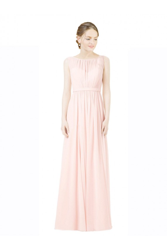 Soft Chiffon V-Back Long Sweetheart A-Line Bridesmaid Dress Sudbury