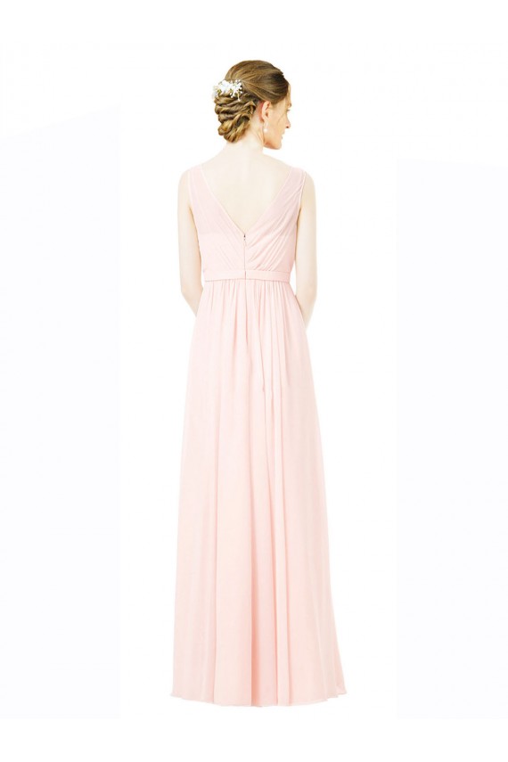 Soft Chiffon V-Back Long Sweetheart A-Line Bridesmaid Dress Sudbury