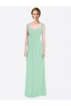 Soft Chiffon V-Back Long Sweetheart Mint Green A-Line Bridesmaid Dress Sudbury