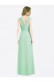 Soft Chiffon V-Back Long Sweetheart Mint Green A-Line Bridesmaid Dress Sudbury
