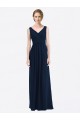 Soft Chiffon Low Back Long V-Neck A-Line Evening Gowns / Bridesmaid Dress Sudbury