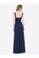 Soft Chiffon Low Back Long V-Neck A-Line Evening Gowns / Bridesmaid Dress Sudbury