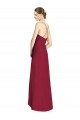 Soft Chiffon Open Back Long Spaghetti Straps Burgundy A-Line High Low Bridesmaid Dress Sudbury