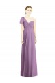 Soft Chiffon Open Back Long One Shoulder A-Line Formal Dress / Bridesmaid Dress Sudbury