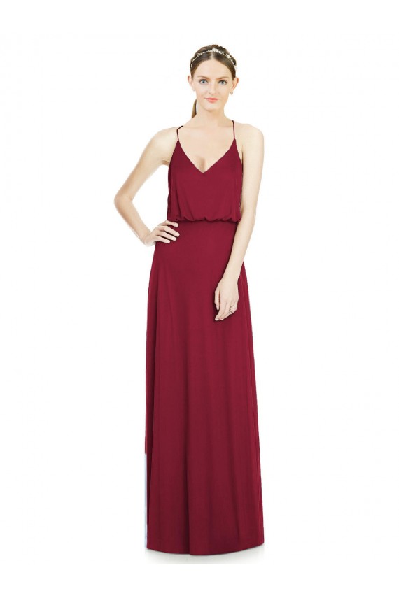 Soft Chiffon Long V-Neck A-Line Evening Gowns / Bridesmaid Dress Sudbury